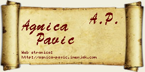 Agnica Pavić vizit kartica